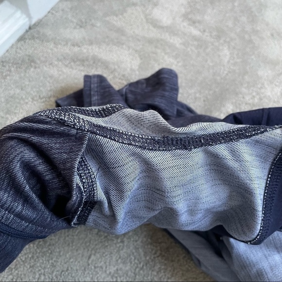 Lululemon Deep Indigo Blue Chambray Slim Fit Reflective Ride On Blazer Jacket 4 - Picture 8 of 11